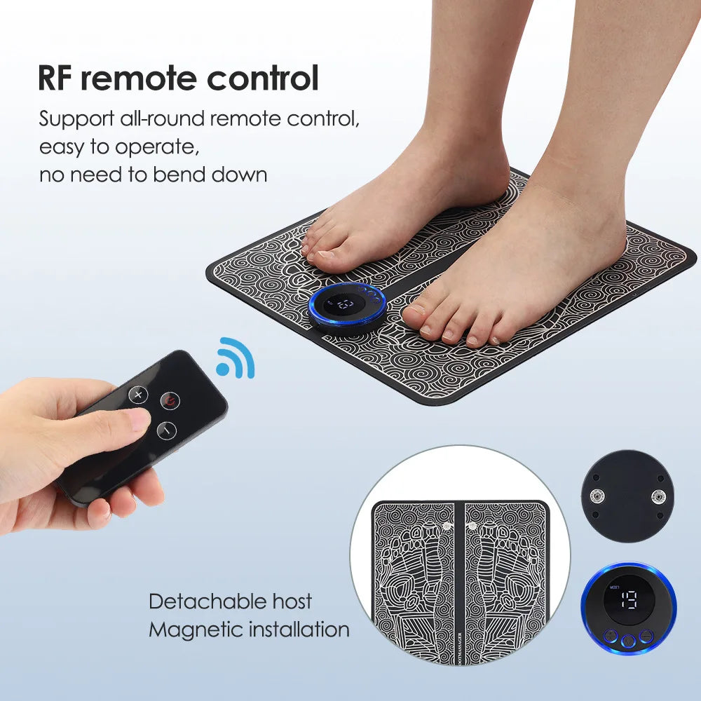 EMS Electric Foot Massager Pad – Muscle Stimulator for Pain Relief, Circulation & Relaxation