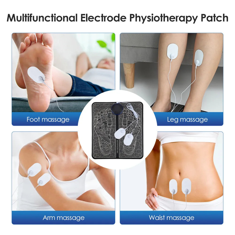 EMS Electric Foot Massager Pad – Muscle Stimulator for Pain Relief, Circulation & Relaxation